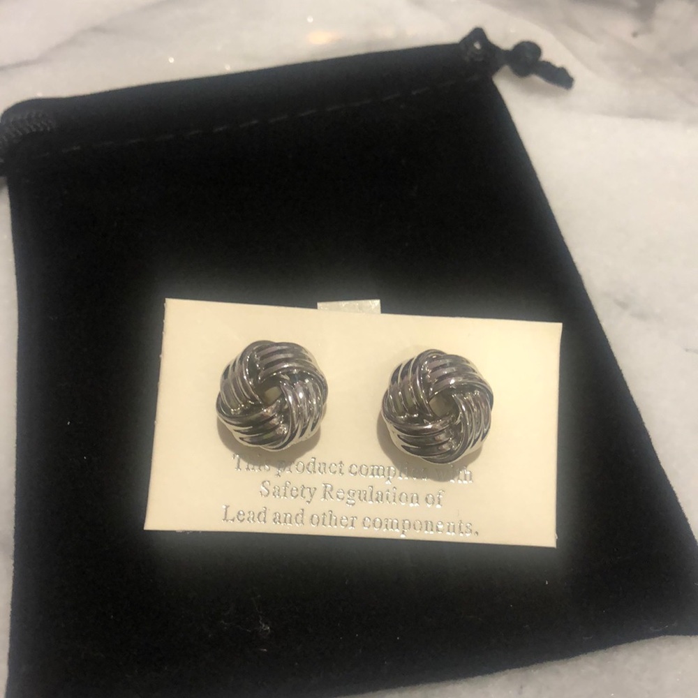 Simple Stainless Sailors Knot Earrings-Boutique